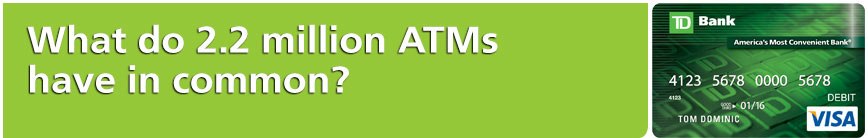 What do 2.2 million ATMs have in common?